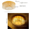 Luxury Gold Low Ceiling Crystal Chandelier for Bedroom